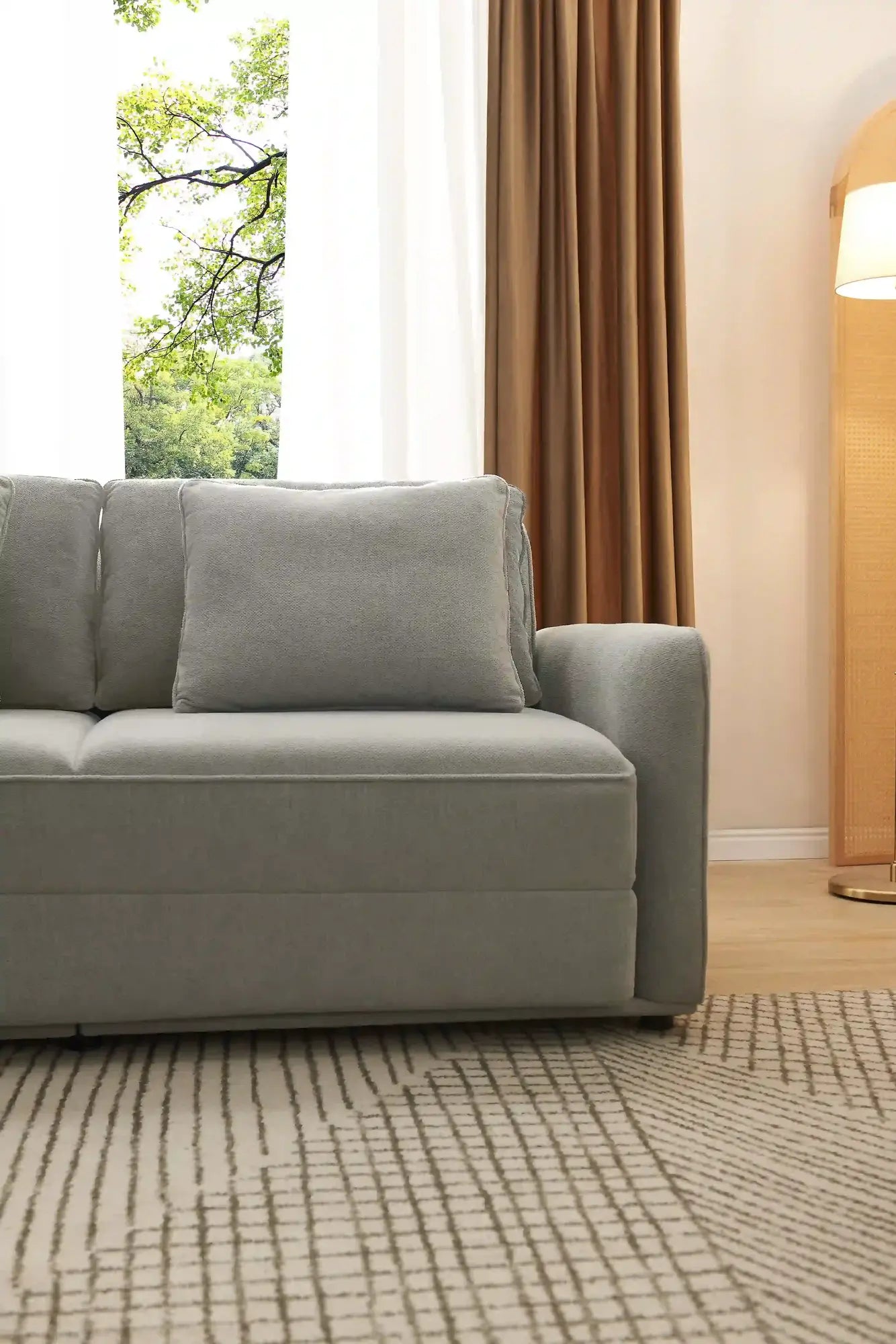 Comfortable sofa bed display